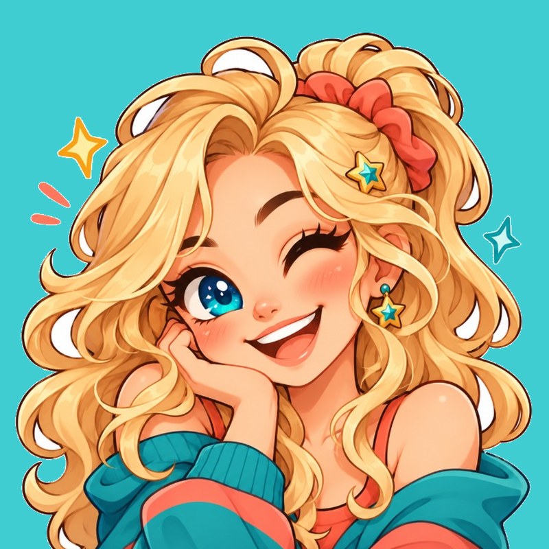 Lymara, the LymaraGames mascot, winking